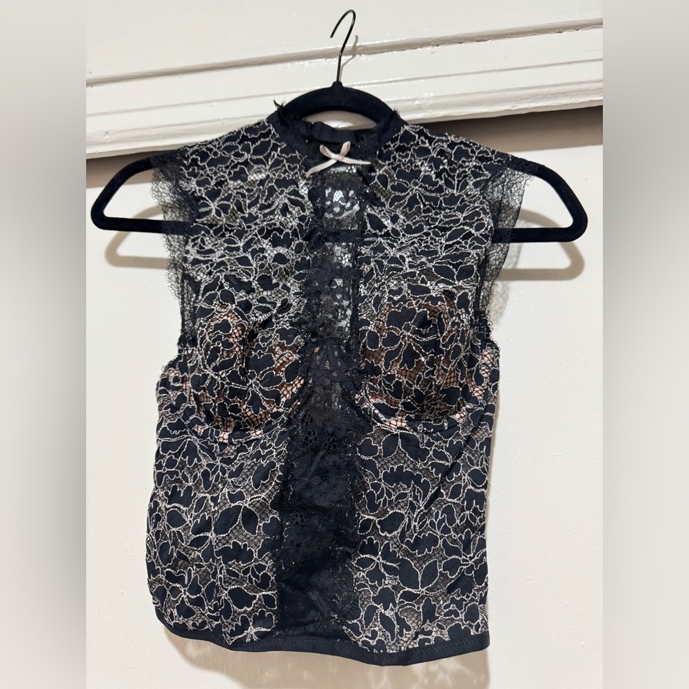 Victoria Secret Very Sexy Twinkle Lace Cap-Sleeve Corset